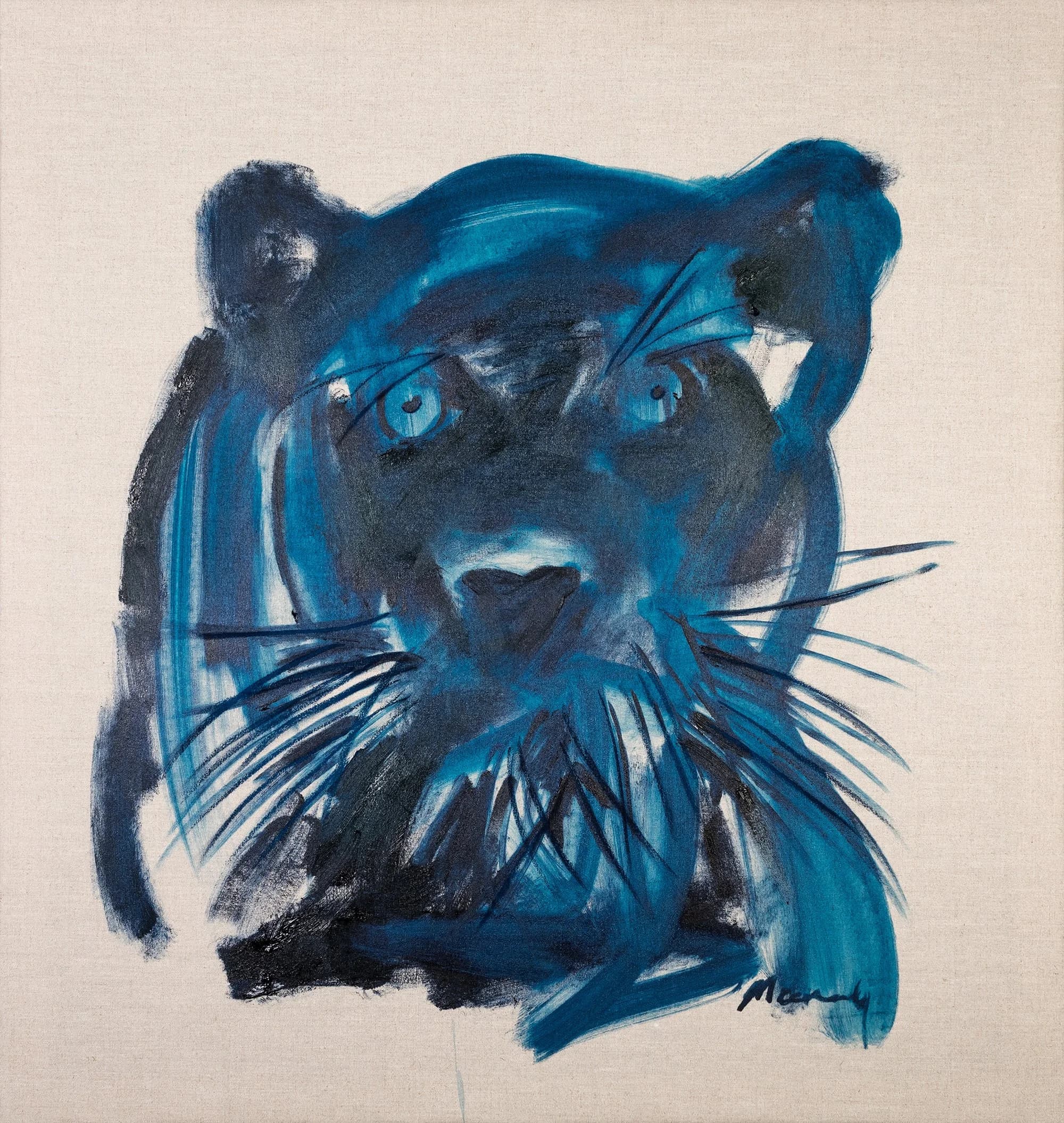 Melanistic Panthera Pardus Portrait Abstract Study, from the Alter Ego Wildlife series by Conor Mccreedy
