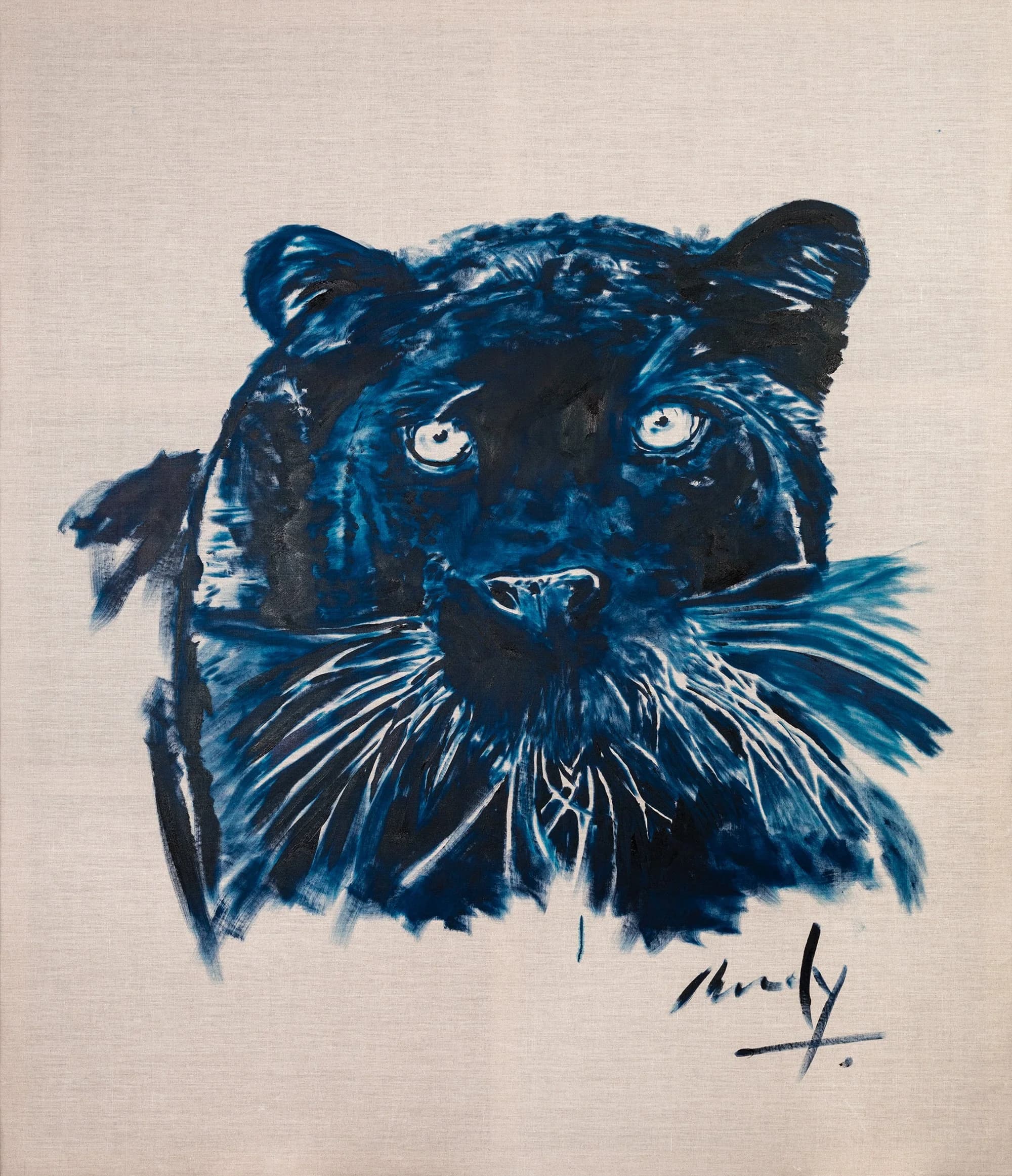 Melanistic Panthera Pardus Portrait, from the Alter Ego Wildlife series by Conor Mccreedy