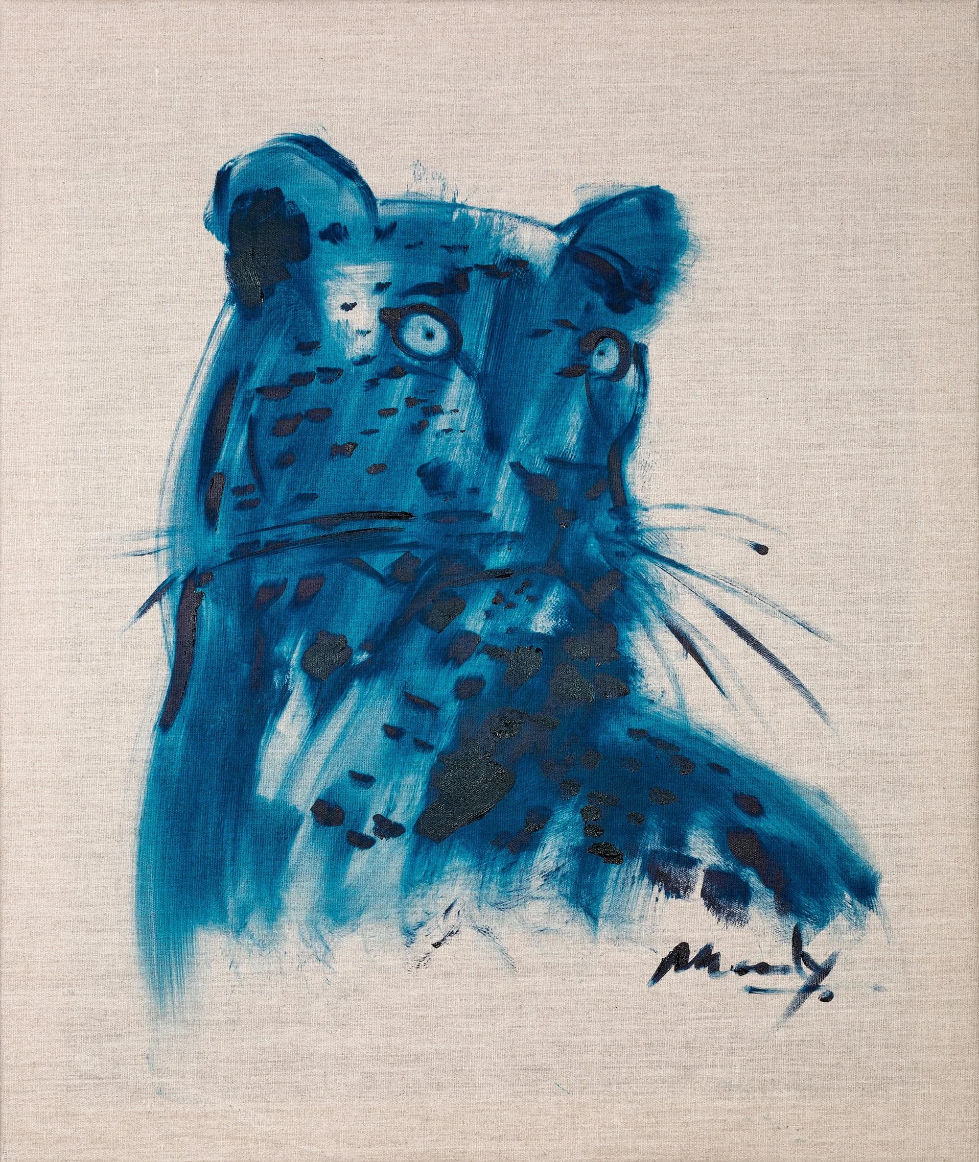 Panthera Pardus Abstract Profile study, from the Alter Ego Wildlife series by Conor Mccreedy
