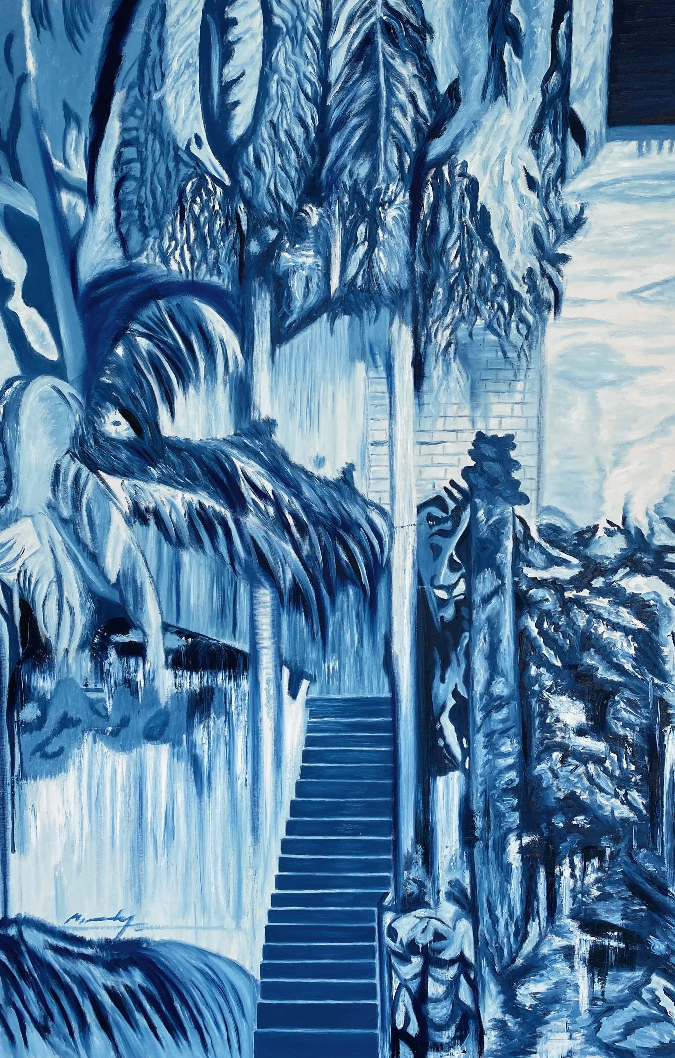 Stairway to the Snow Jungle, from the Snow Jungle series by Conor Mccreedy