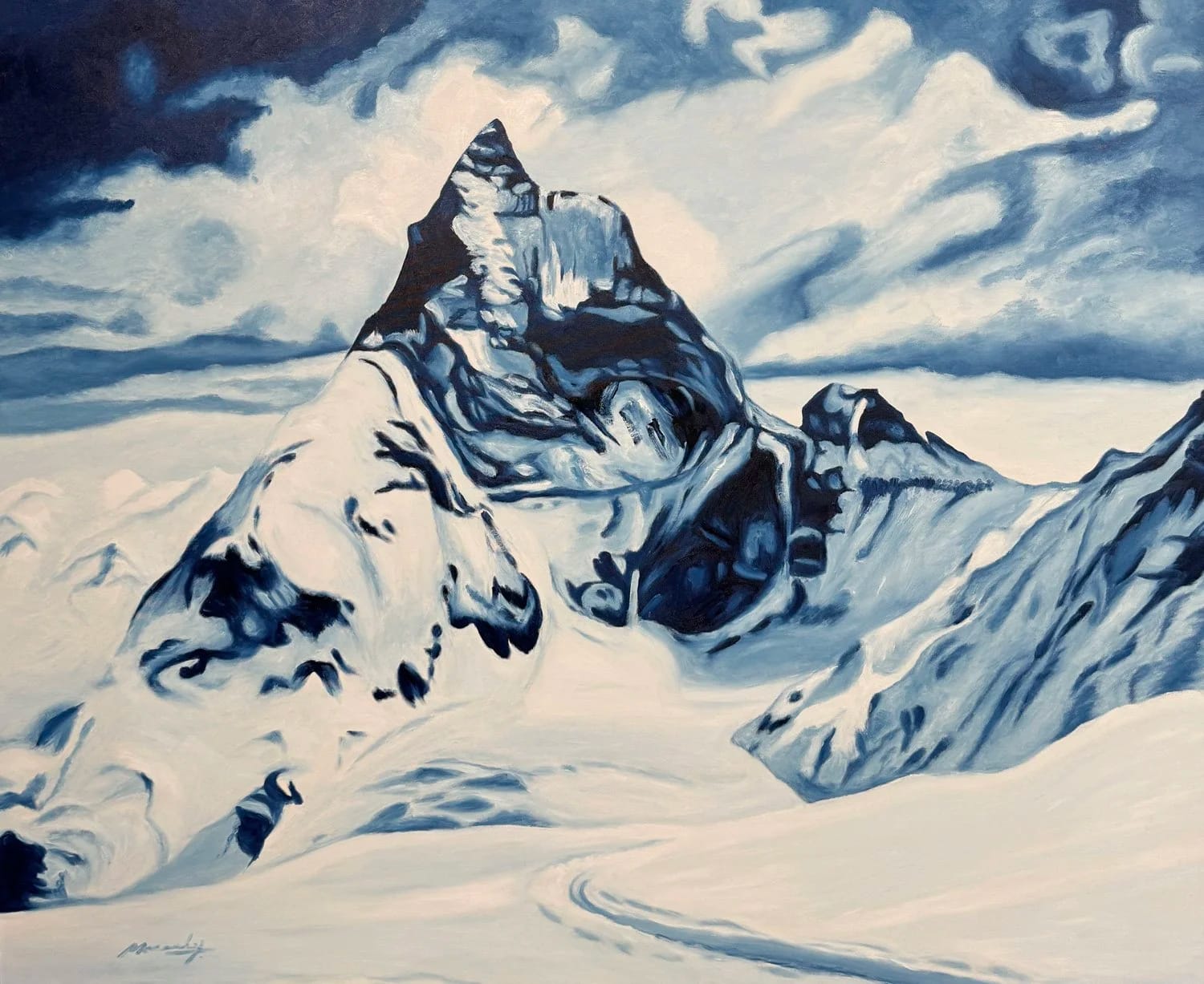 Ski Tracks under the Matterhorn, from the Mountains series by Conor Mccreedy