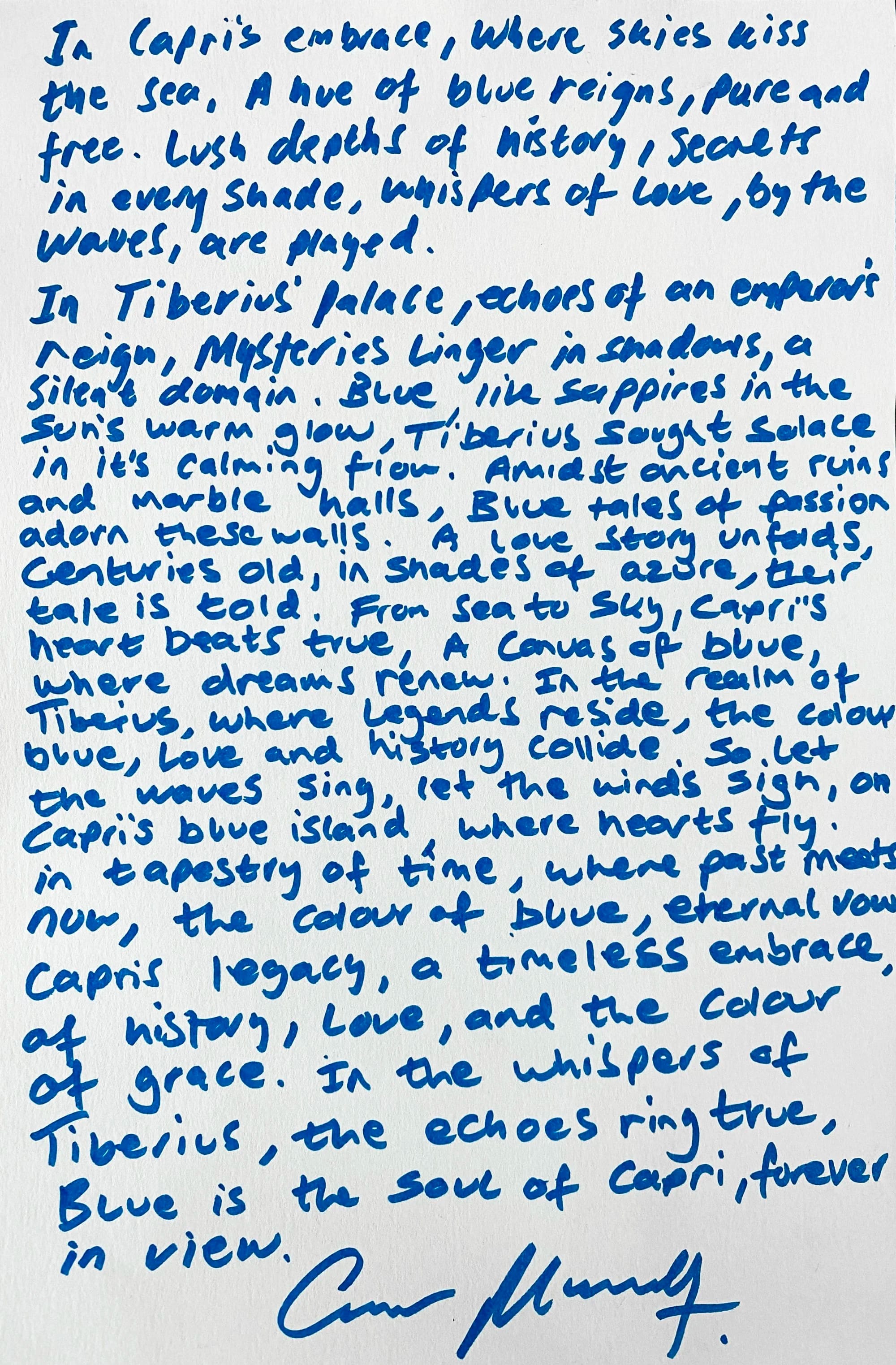 Original Poem, from the Tiberius series by Conor Mccreedy