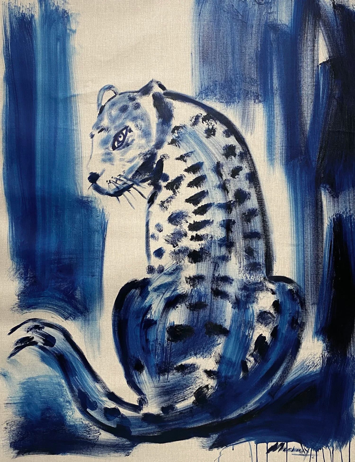 Back study with amur leopard and arabic leopard, from the Alter Ego Wildlife series by Conor Mccreedy