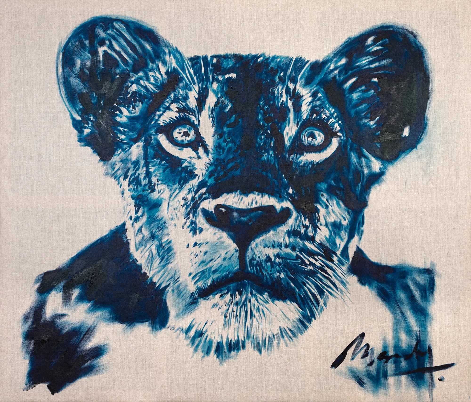 Her Gaze young lioness, from the Alter Ego Wildlife series by Conor Mccreedy
