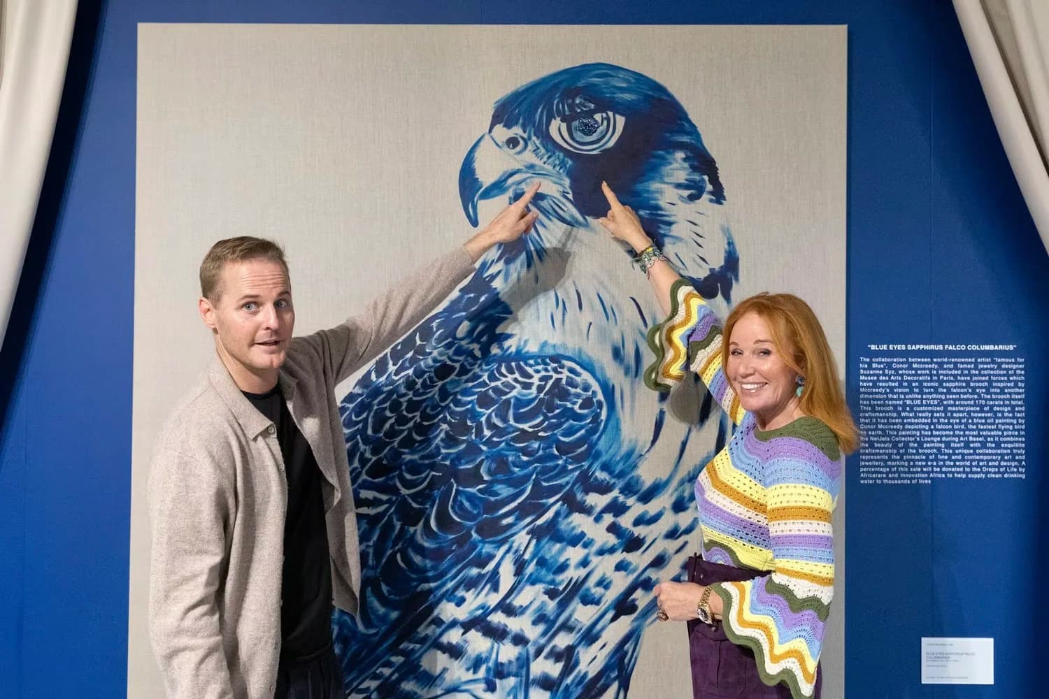 Blue Eyes Sapphirus Falco Columbarius at Art Basel