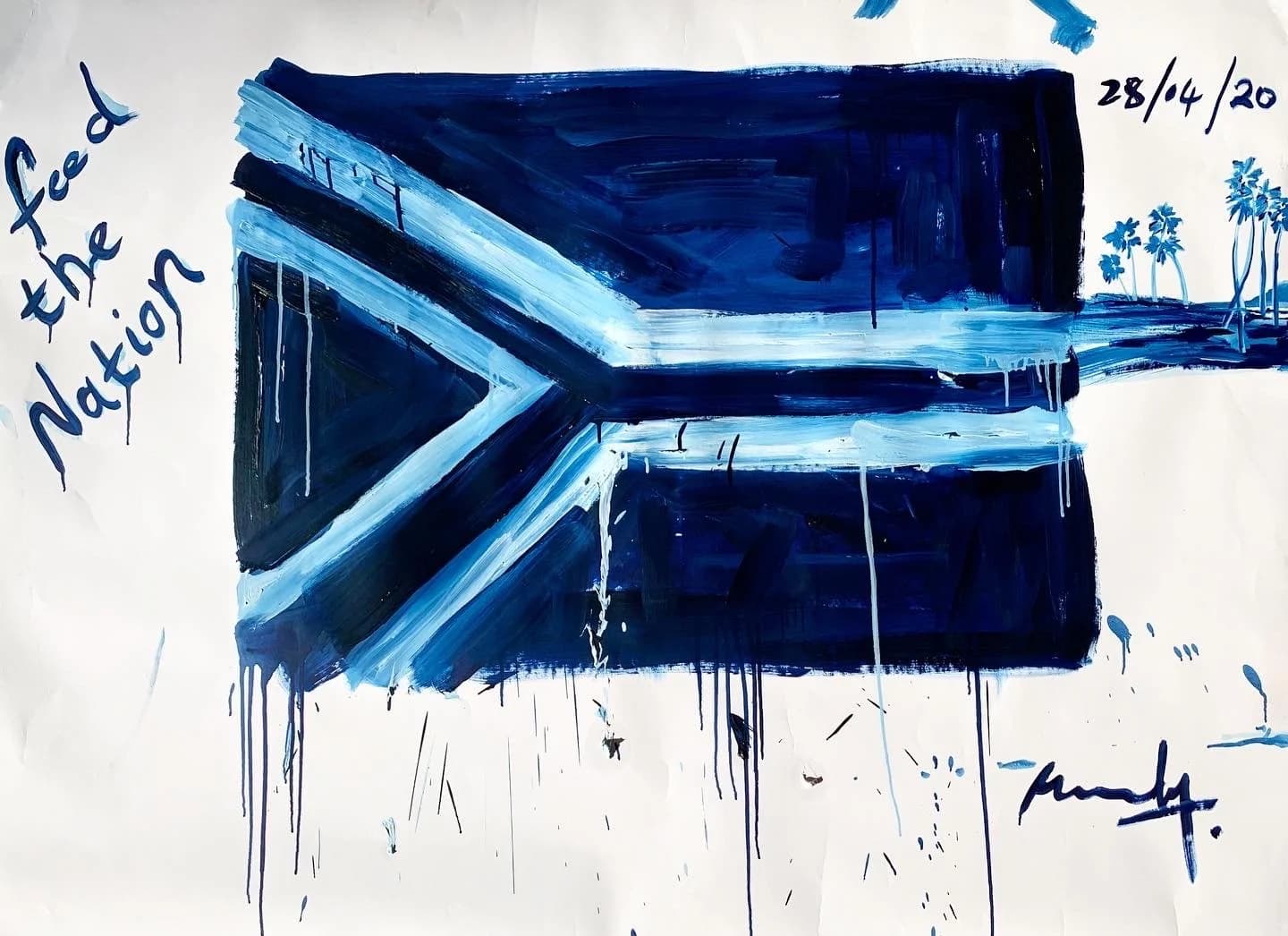 Princess Charlene buys SA artist's painting to help starving families