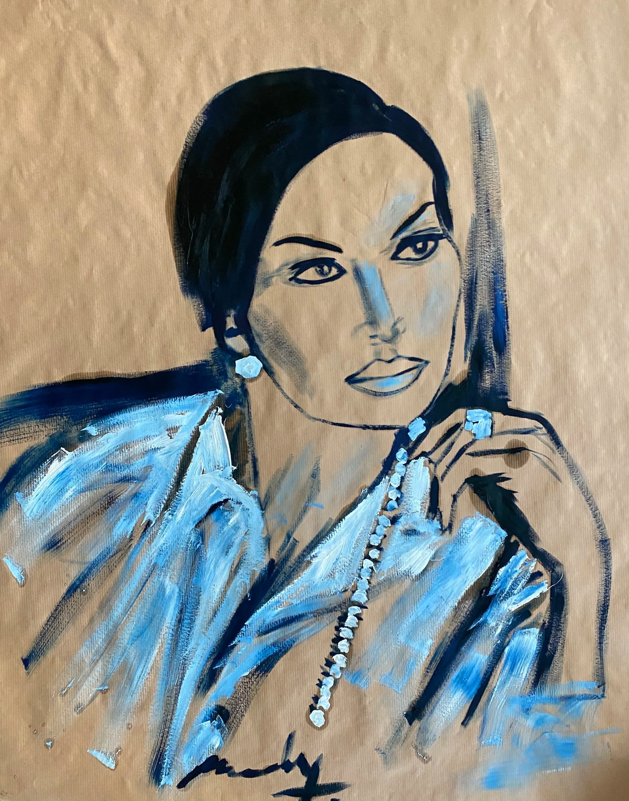 Lady with Pearl Necklace, from the Portrait Studies series by Conor Mccreedy