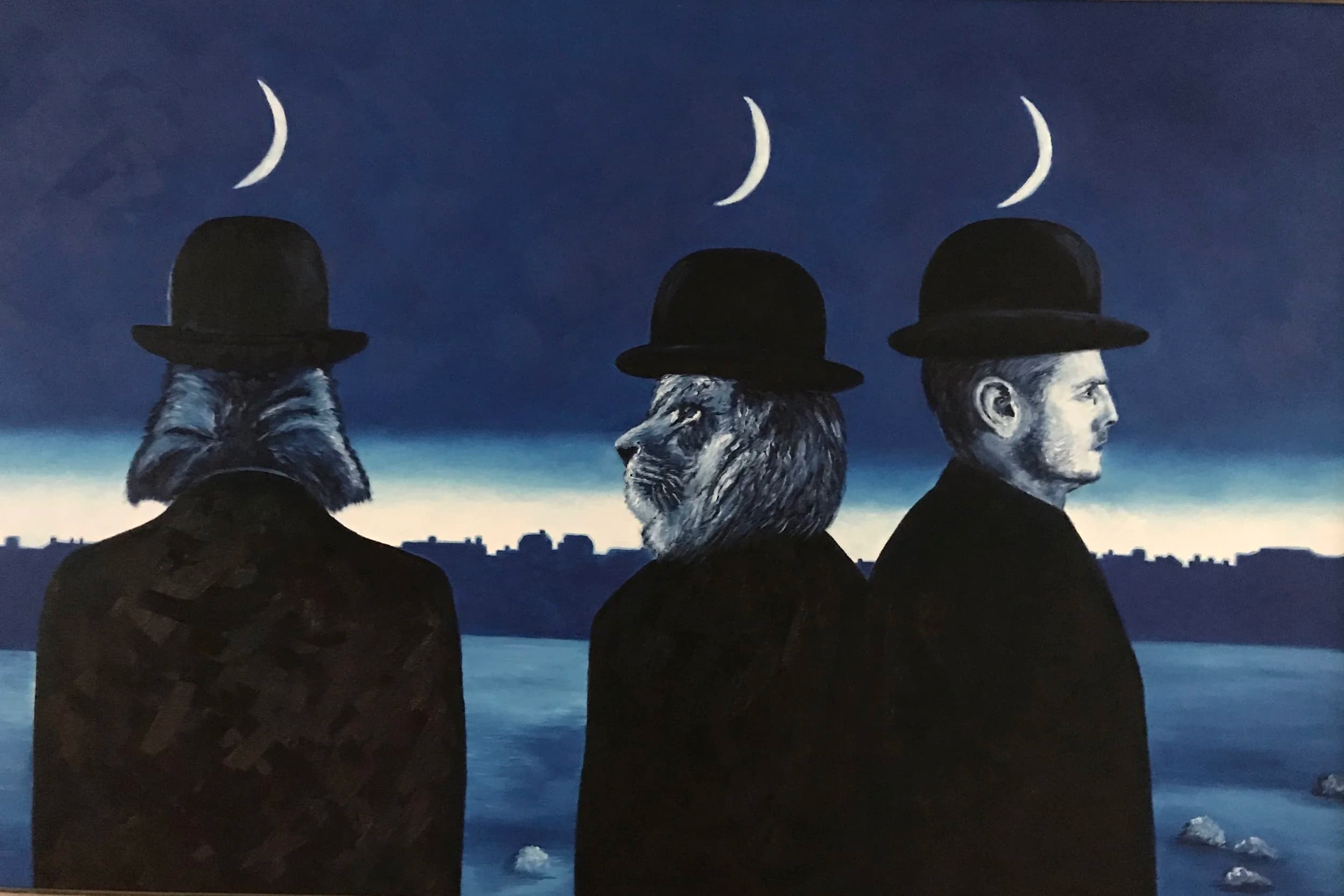 Surrealism Self Portrait with Lions, from the Portraits II series by Conor Mccreedy
