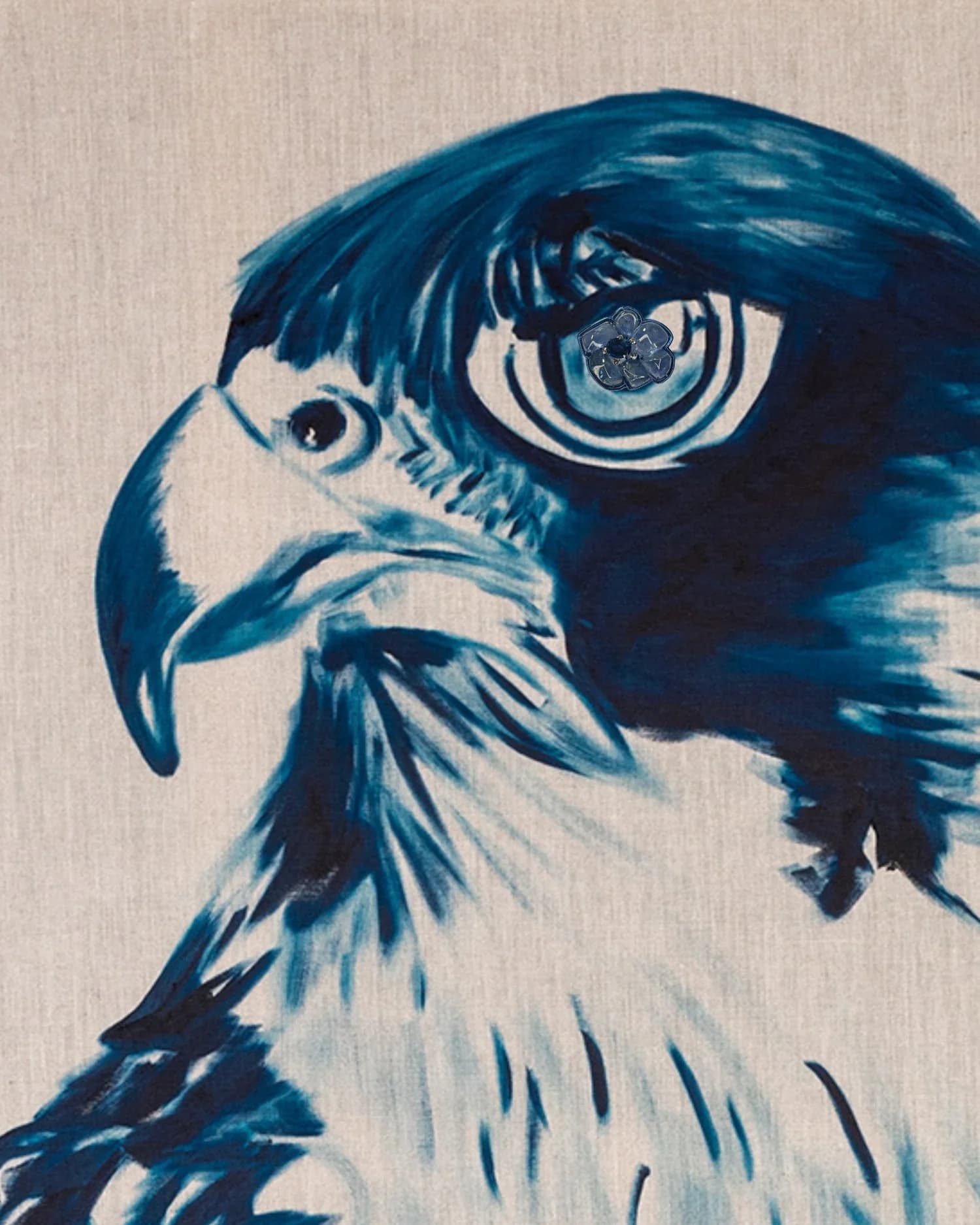 Blue Eyes Falcon Brooch — Suzanne Syz x Mccreedy
