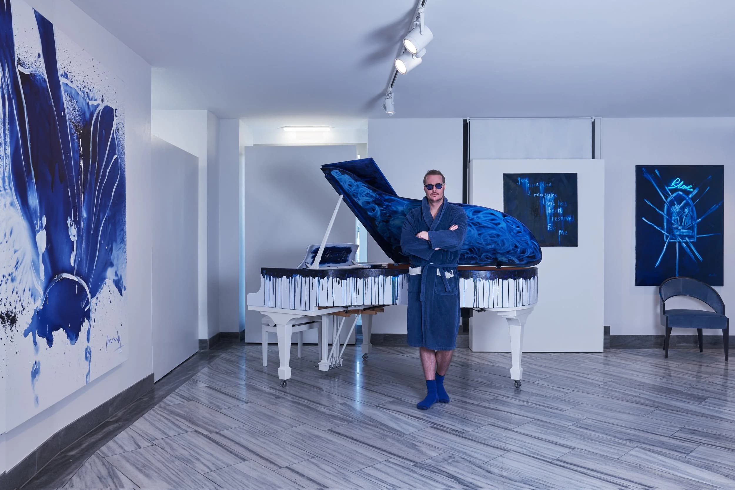 Conor Mccreedy in the studio, Zurich